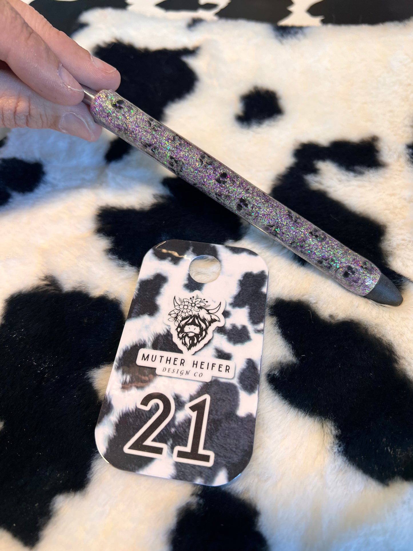 Halloween Silver/Green/Purple Skull Pen